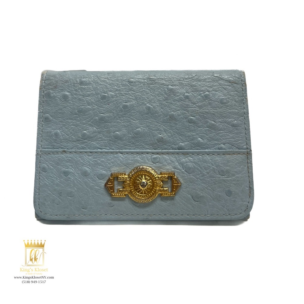 🩵SOLD🩵Gianni Versace ostrich bifold Wallet